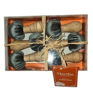 NIB Martha Stewart Seasonal Home Decor Set of 6 Mushrooms